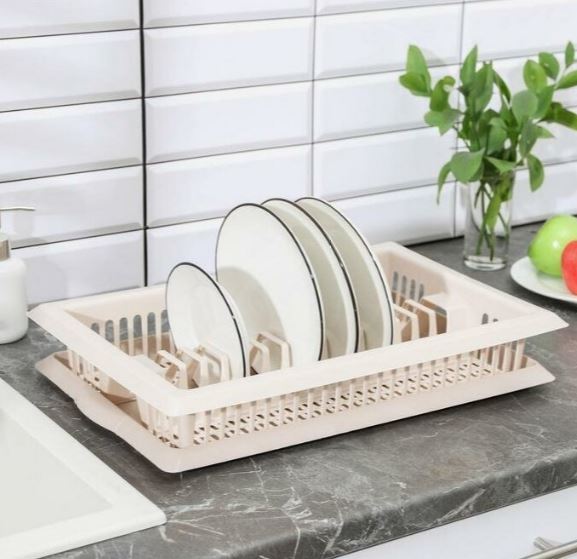 Сушилка для посуды "Мечта хозяйки" №3 (св.бежевый)
