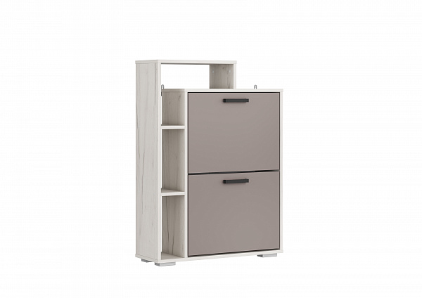 УЛЬТРА ОБ-8  Прихожая Обувница (945*740*250) Глиняный Серый/Дуб Крафт Белый