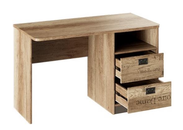Пилигрим Стол с ящиками  ТД-276.15.02 (Дуб Каньон светлый, Фон серый)