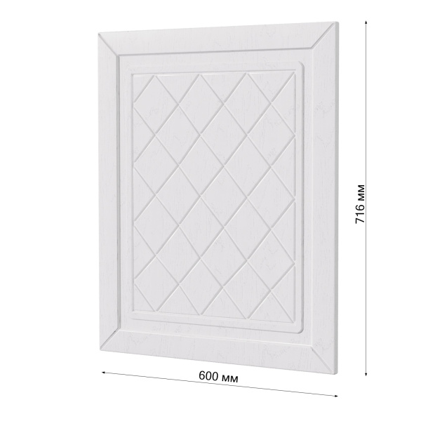 Фасад РОМБ белый 600 для посудомоечной машины