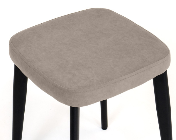 Табурет Ева Т170-бежевый+ножки 7F40(черный)