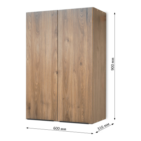 КАТАНИЯ  Шкаф под вытяжку 600  Дуб крафт табачный/Орех Антик