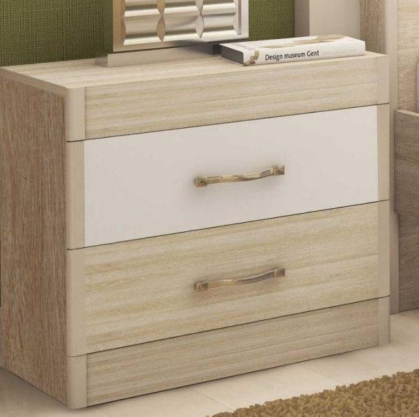 Ника Н15 Тумба прикроватная лам.белый/дуб сонома