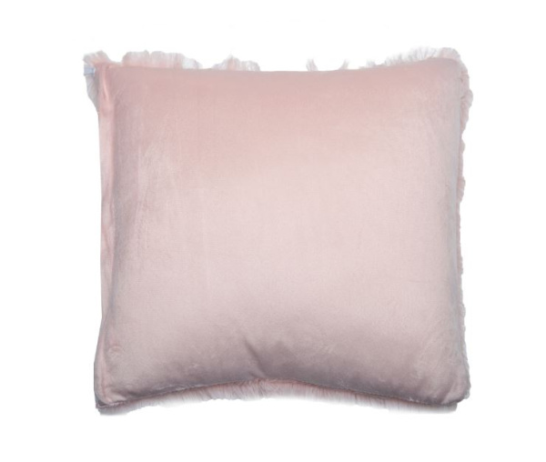 Подушка декор мех 40*40 76886 розовый