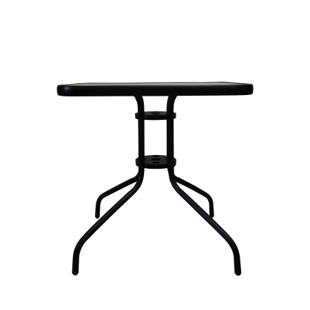 Стол квадратный арт. SC-073 70*70, (каркас черн., столешница стекло) "Garden story"