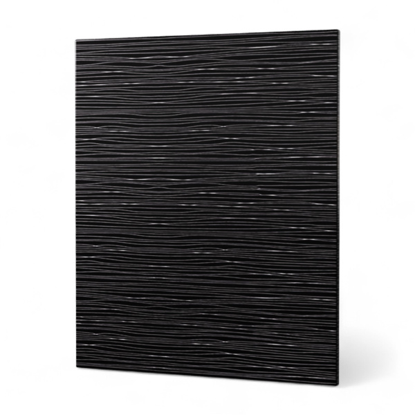 Фасад  ЧЕРНЫЙ СТРАЙП 600 для посудомоечной машины 