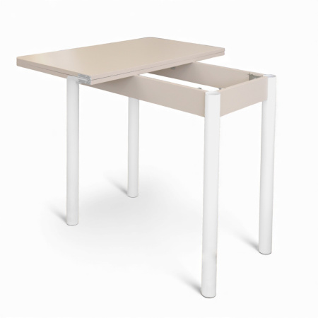 Стол кухонный Уют 4 45(+45)*80*75 Кашемир/белый