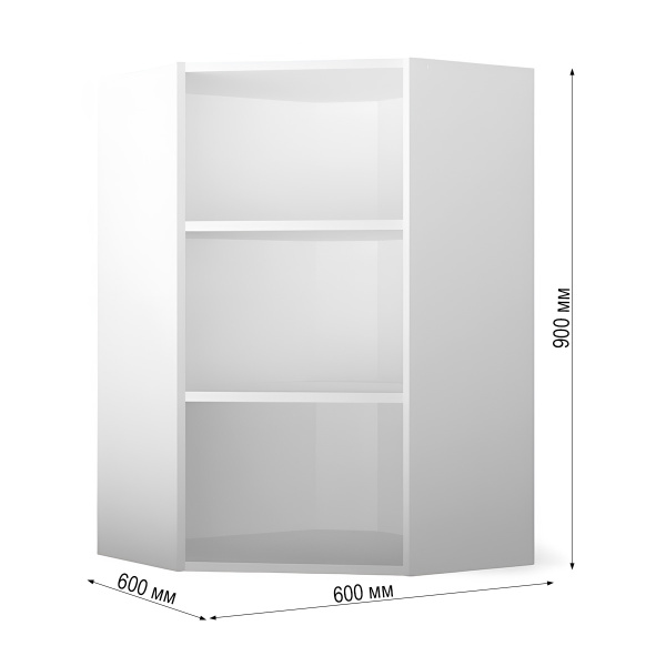НОВА ВЫСОТА 900 Корпус шкафа настенного углового / Белый