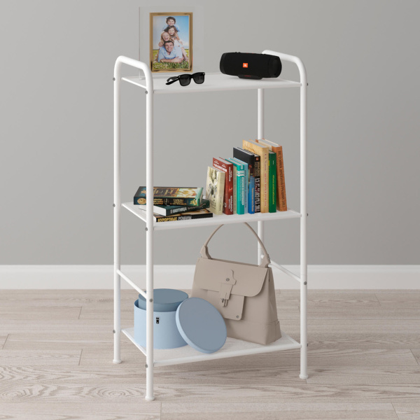 Стеллаж Валенсия 13 3-секц Белый